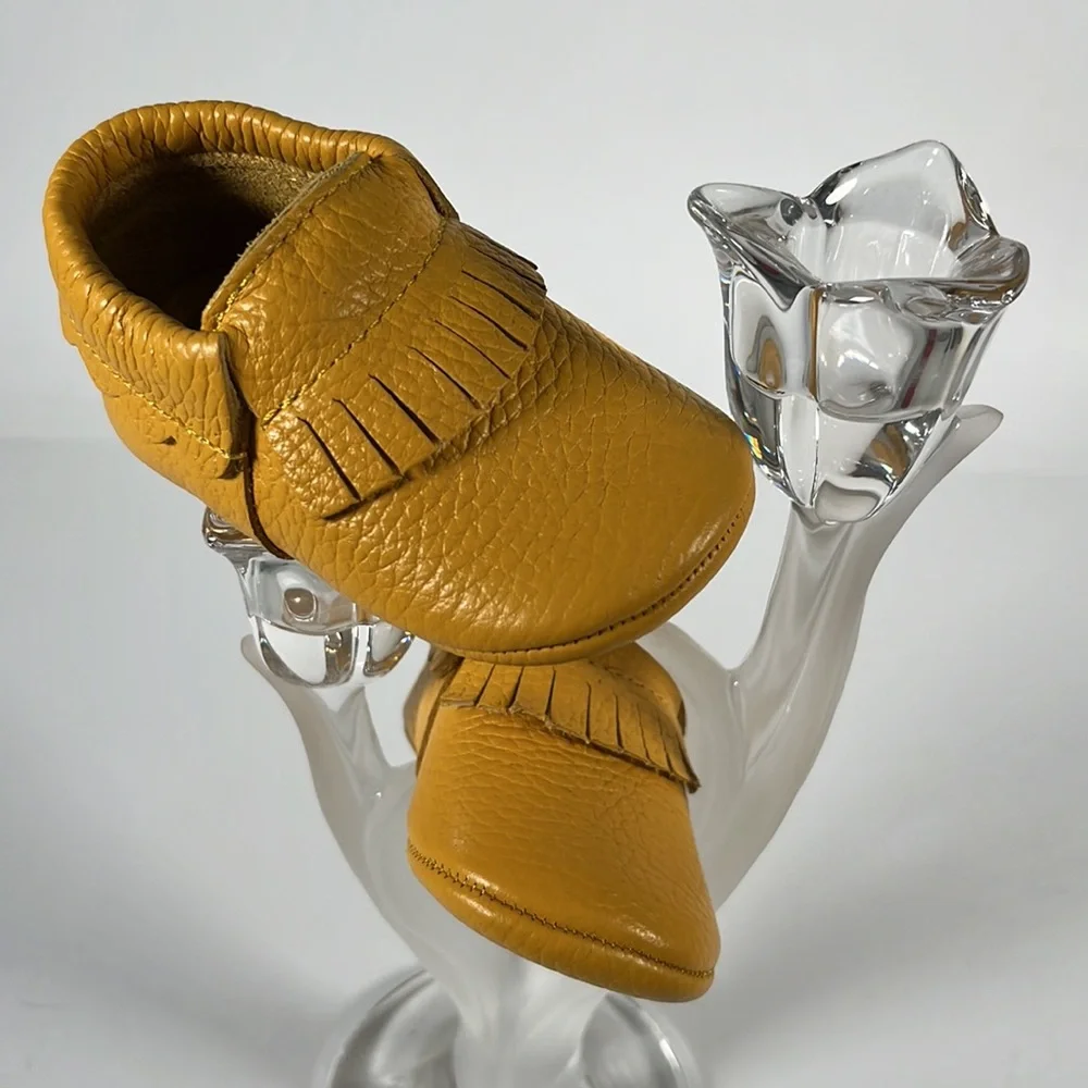 Toddler, Genuine Leather, Hand Made,Baby Shoes. Softy Leather . Size : 5 - Picture 8 of 10